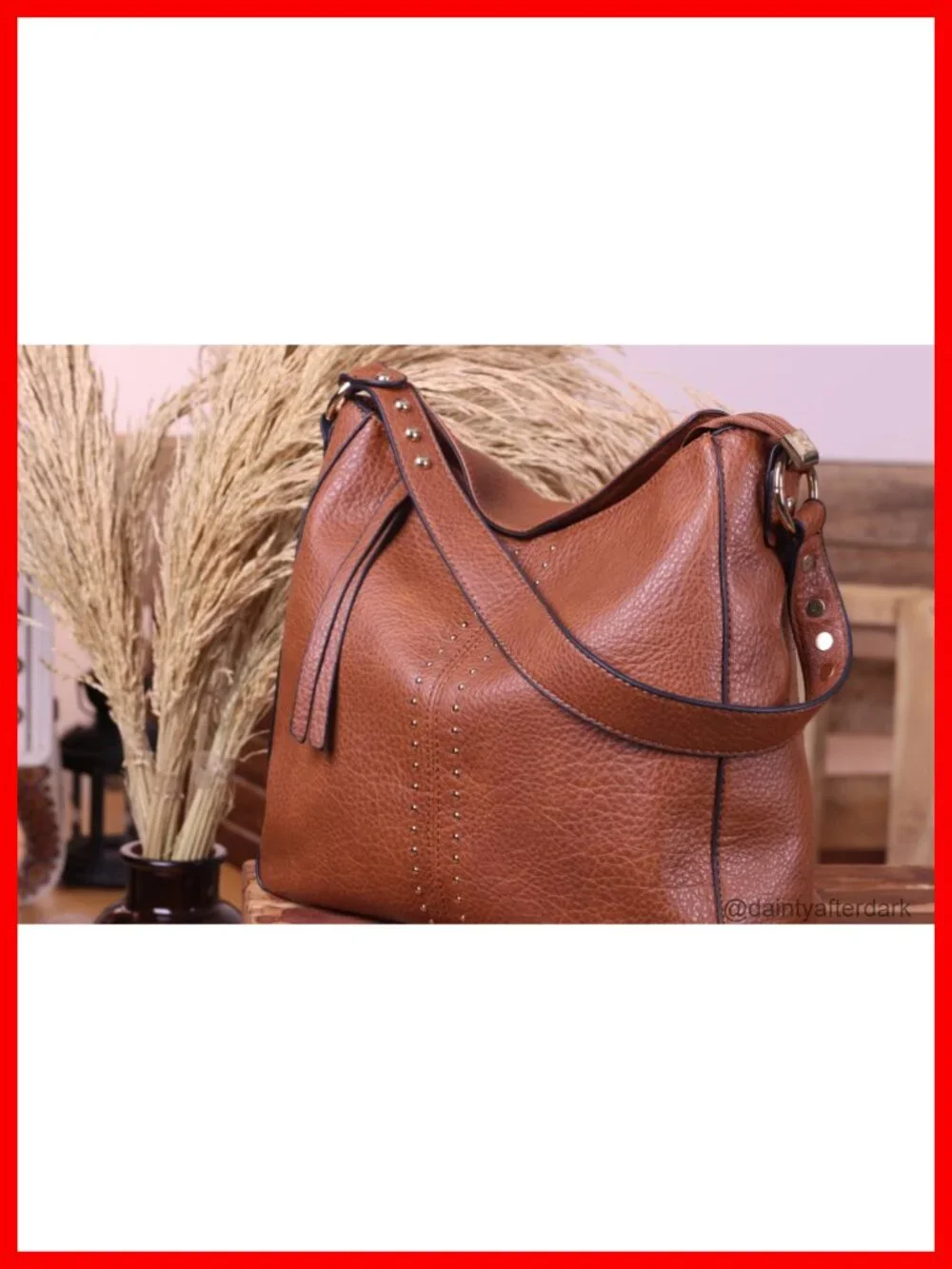 Vegan PU Faux Leather Hobo Handbag Crossbody Shoulder Purse with Adjustable